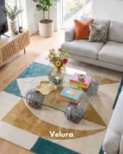 Küre Orta Sehpa - Dune Mermer - Kare - Şeffaf Cam