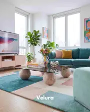 Küre Orta Sehpa - Pleks Mermer - Kare - Füme Cam