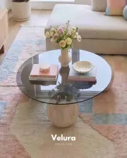 Küre Orta Sehpa - Ay Taşı - Füme Yuvarlak Cam