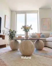 Küre Orta Sehpa - Ay Taşı - Füme Yuvarlak Cam