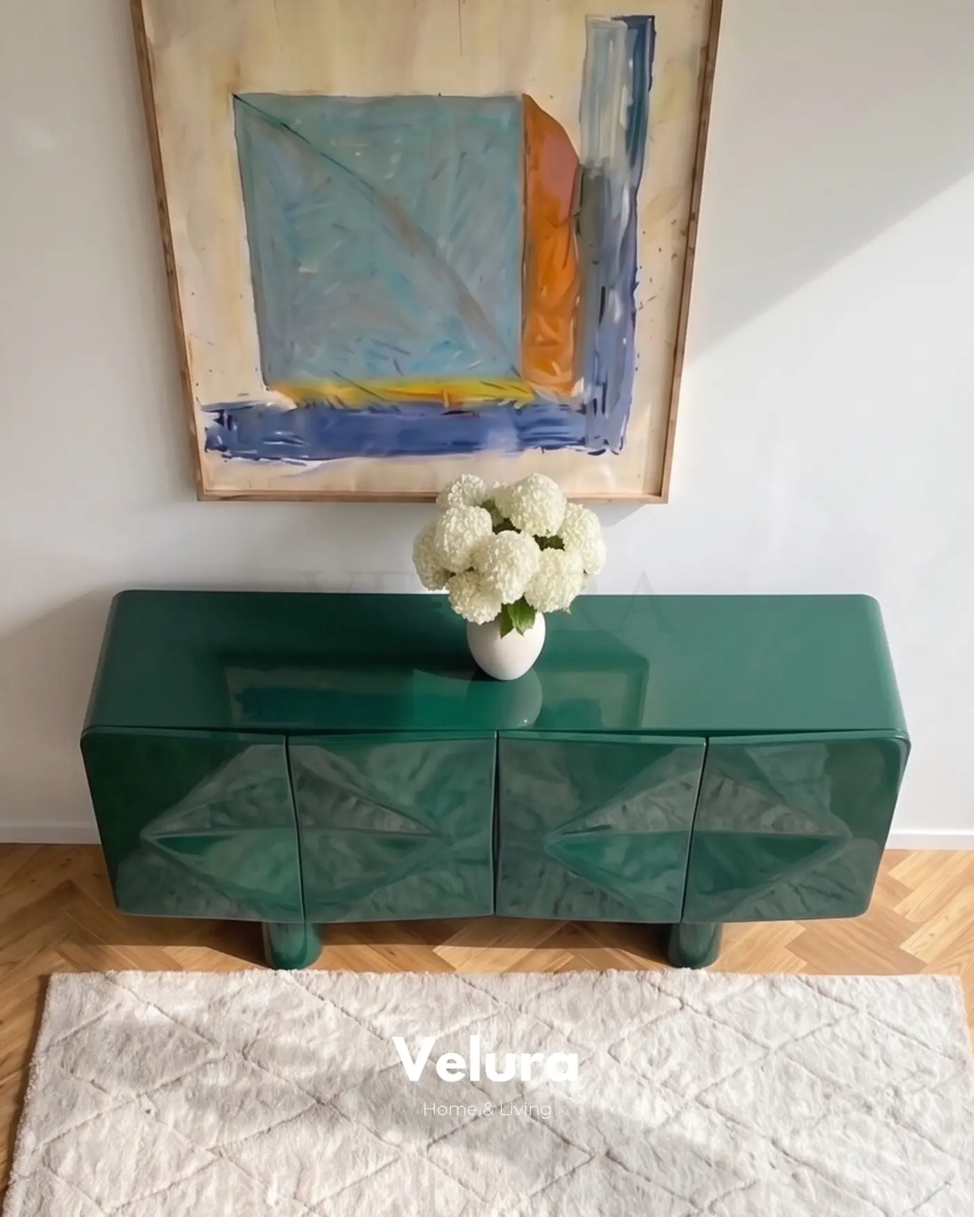 Lura yeşil modern MDF konsol