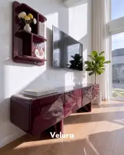 Lura Tv Ünitesi - Bordo