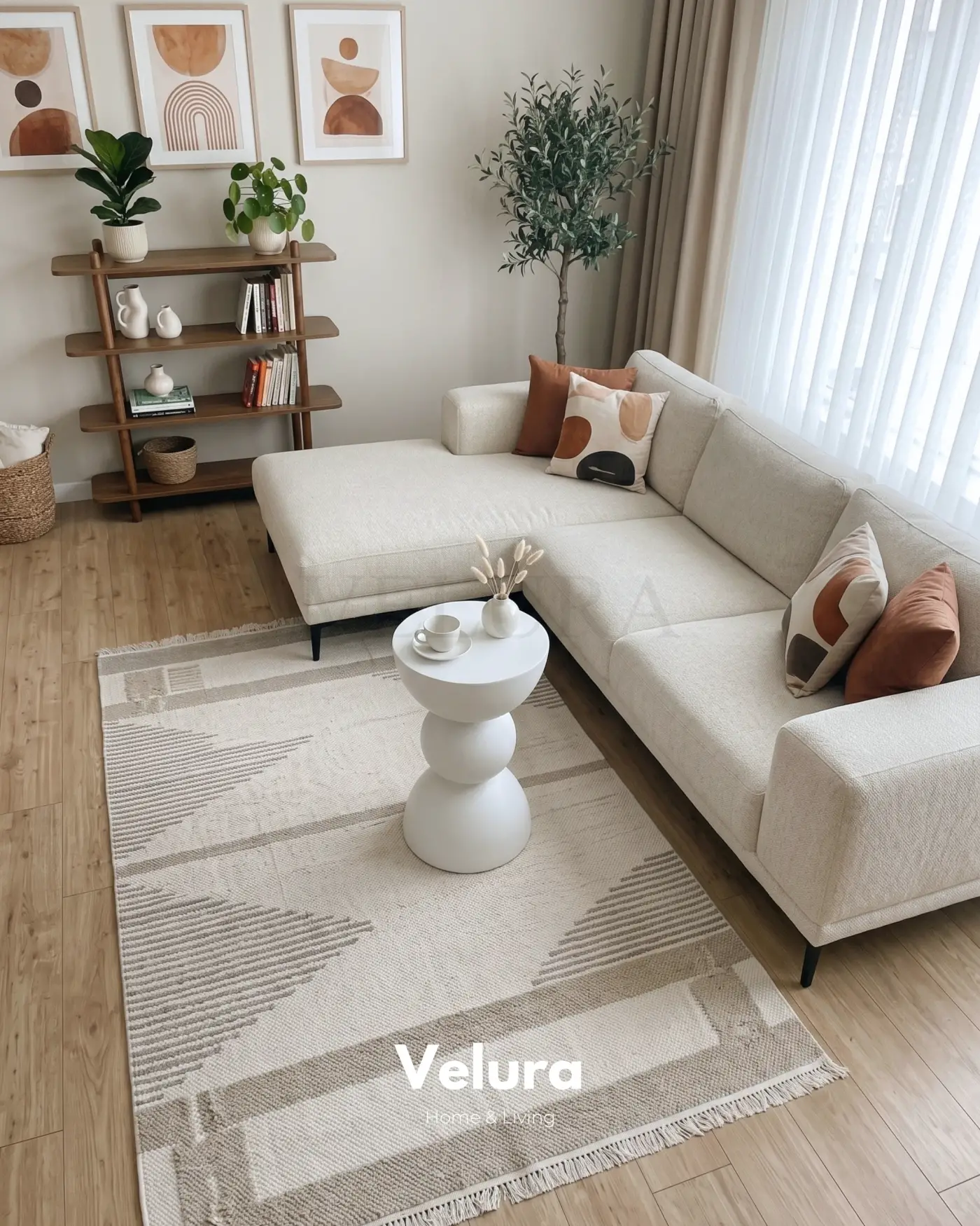 Maco Yan Sehpa beyaz ahşap modern yan sehpa 30x30x60