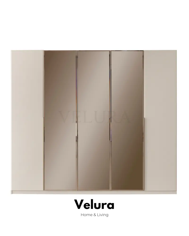Marcel 5 Kapılı Dolap - 3 Reflekte Cam