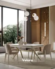 Nova Yemek Masası - Krem