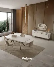 Nova Yemek Masası - Krem