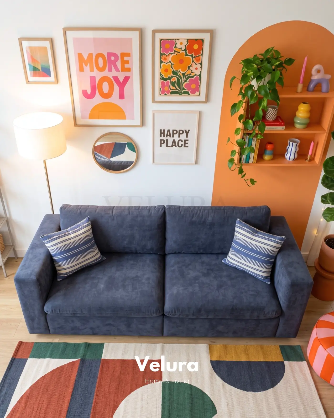 Nord Antrasit Modüler Kanepe 215 cm Velura Home