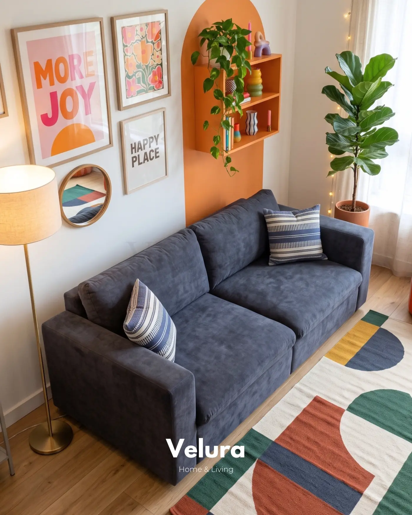 Nord Antrasit Modüler Kanepe 215 cm Velura Home