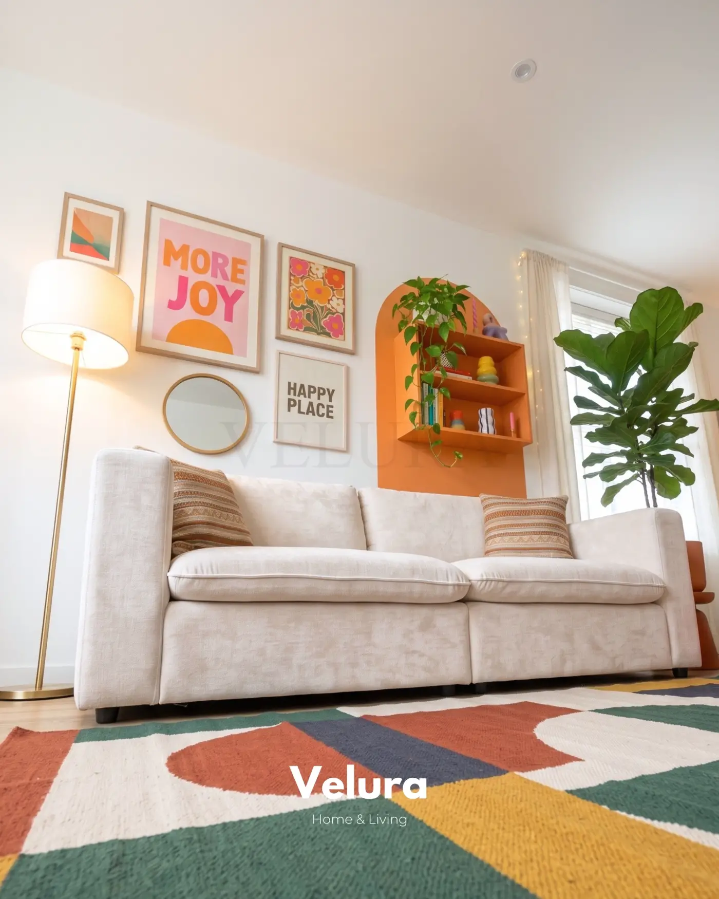 Velura Home Nord Beyaz iki modüllü modern kanepe