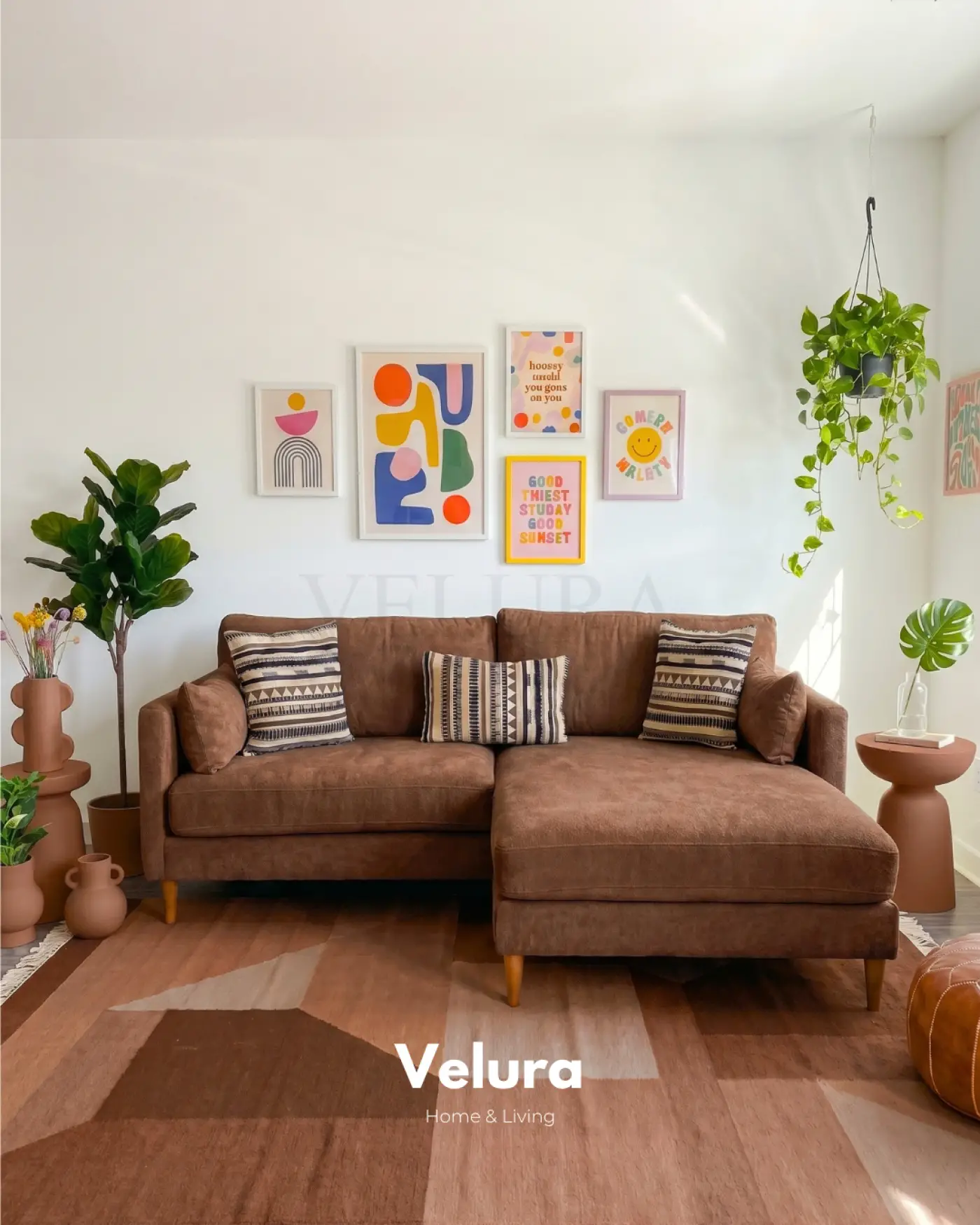 Pamela Köşe Takımı - Kiremit Velura Home Köşe Takımı Pamela Köşe Takımı Kiremit yumuşak dokulu Pamela kumaşlı salon köşesi