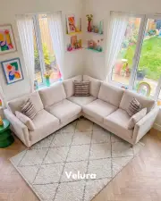 Pamela Köşe Takımı - 300 x 300 cm - Krem