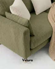 Pamela Köşe Ribera Fitil Kumaş - Yosun Yeşili