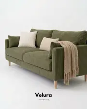 Pamela Kanepe Ribera Fitil Kumaş - Yosun Yeşili