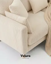 Pamela Köşe Ribera Fitil Kumaş - Vanilya