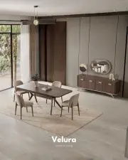 Nova Yemek Masası - Koyu Ceviz