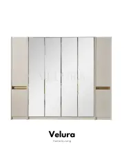 Bern Yatak Odası Takımı -  6 Kapaklı Dolap (Aynalı)