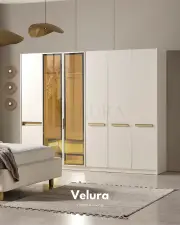 Bern Yatak Odası Takımı -  6 Kapaklı Dolap (Reflektif)