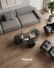 Küre Orta Sehpa - Siyah Zar - Fasulye - Füme Cam