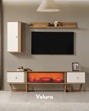 Kolezyum Tv Ünitesi - Krem ve Naturel