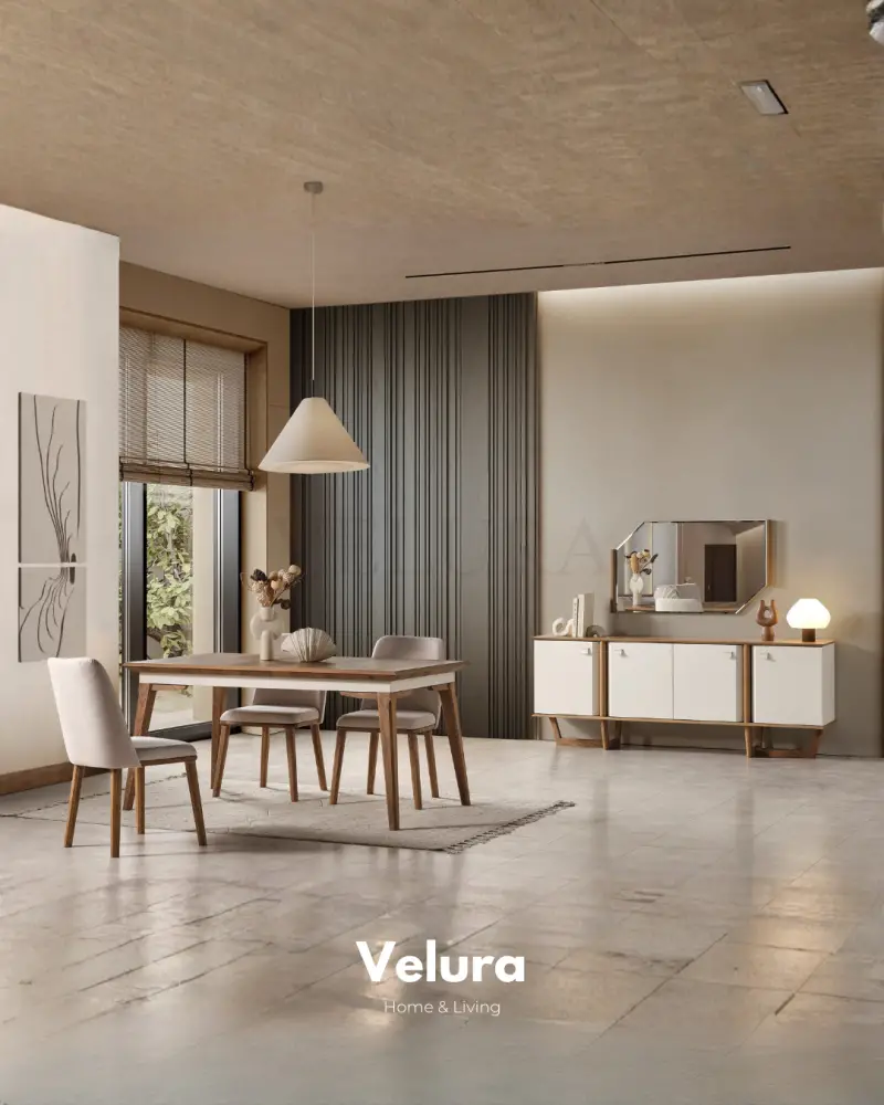 Kolezyum Yemek Takımı - Krem ve Naturel