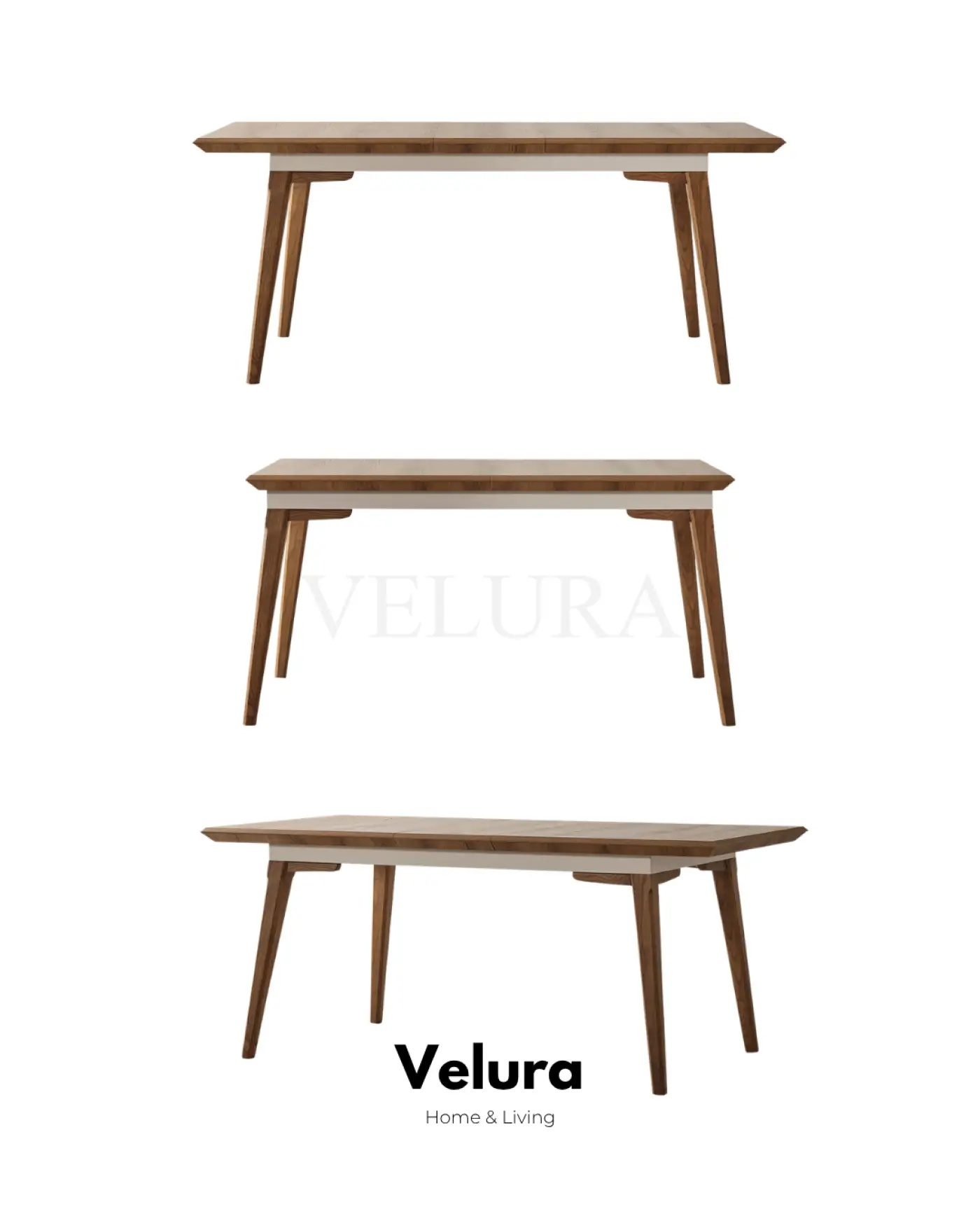Kolezyum Yemek Masası Krem ve Naturel açılabilir modern yemek masası