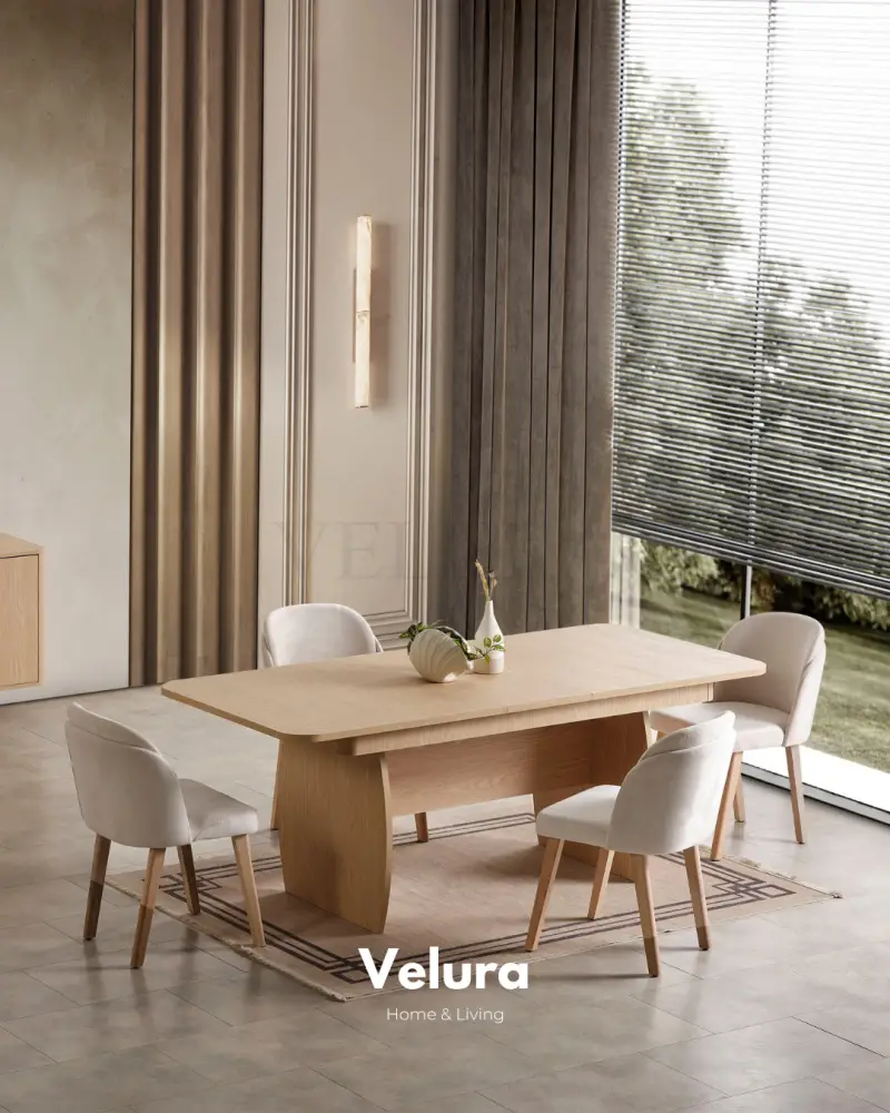 Eylül Yemek Masası - Naturel Meşe