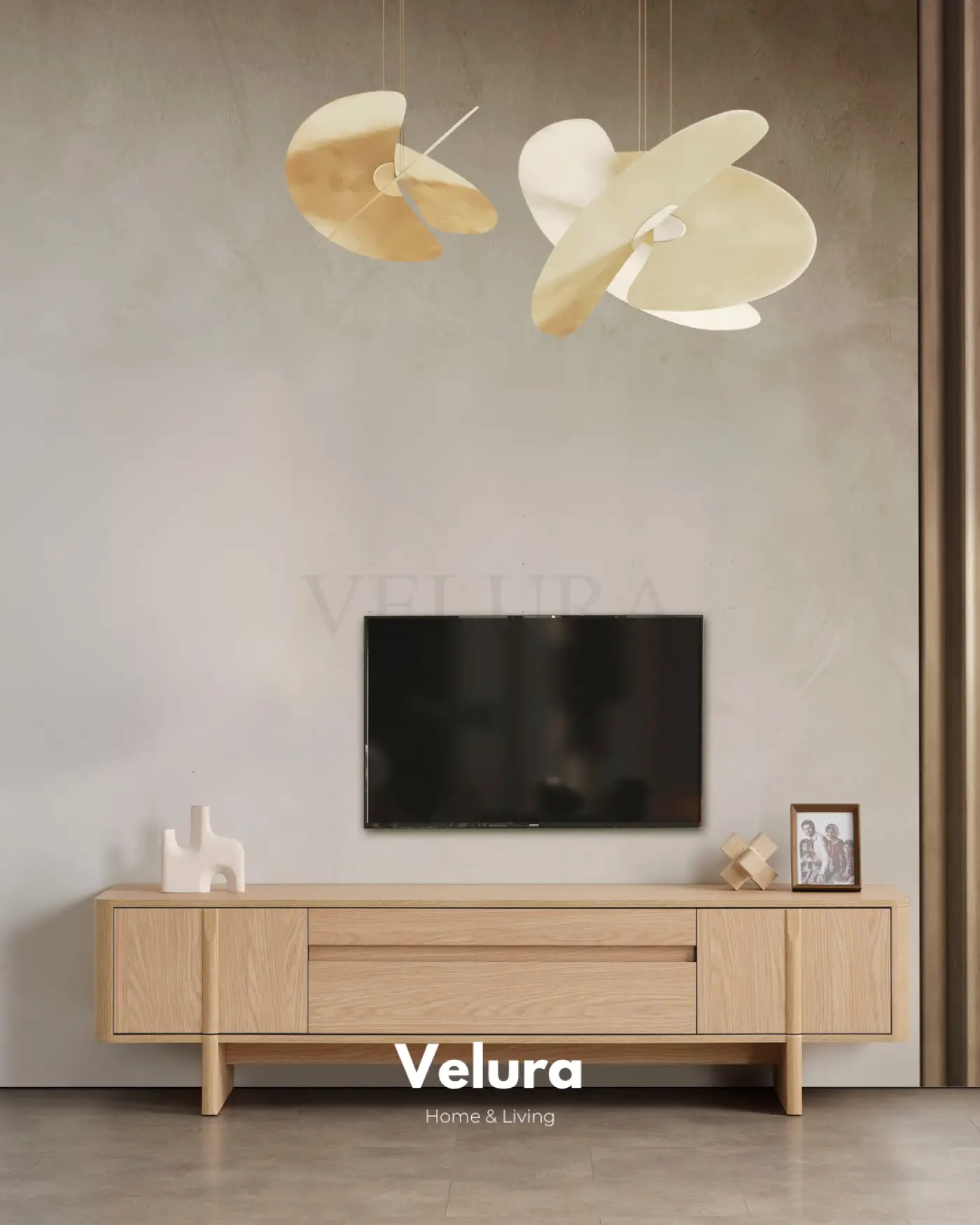 Eylül Tv Ünitesi Naturel Meşe modern salon tv ünitesi