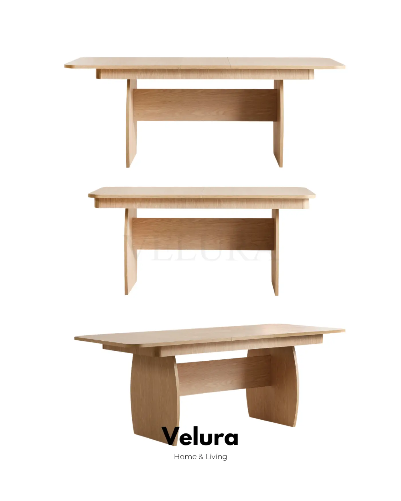 Eylül Yemek Masası 165 + 40 cm açılabilir naturel meşe tasarım