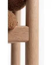 Trio Sandalye - Kiremit - Meşe Ahşap