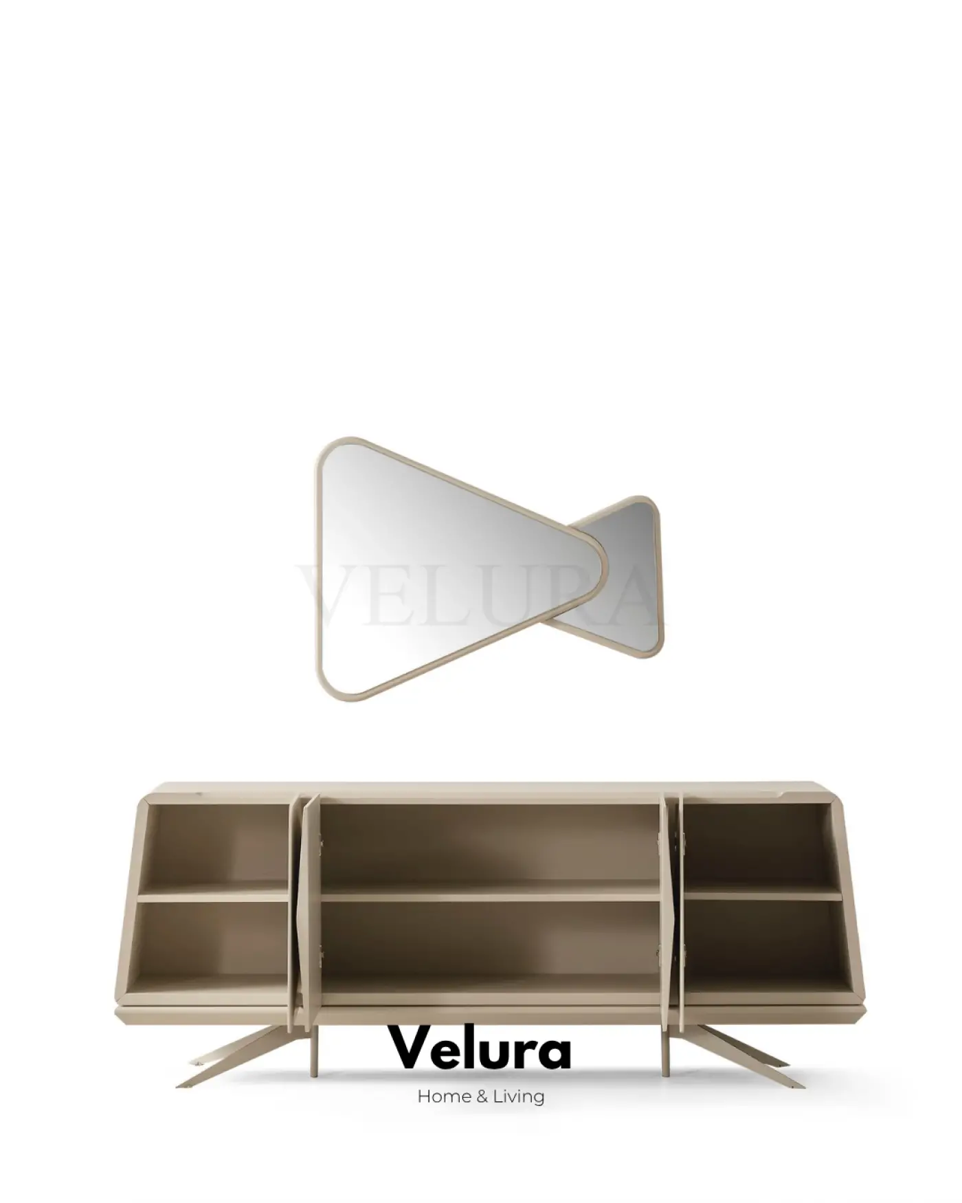 Vakko Konsol Krem MDF gövdeli modern yemek odası konsolu
