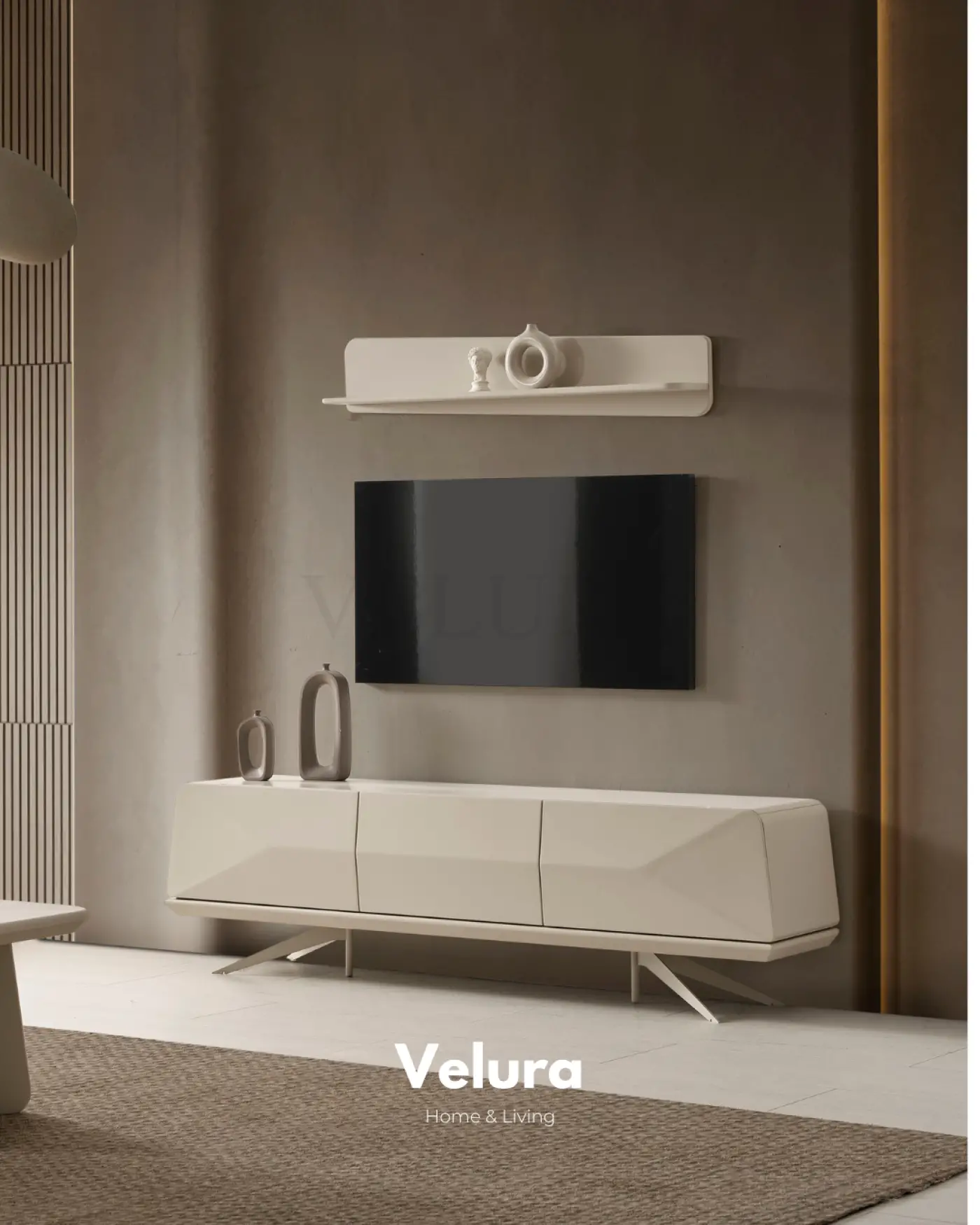 Vakko Tv Ünitesi Krem Modern Model