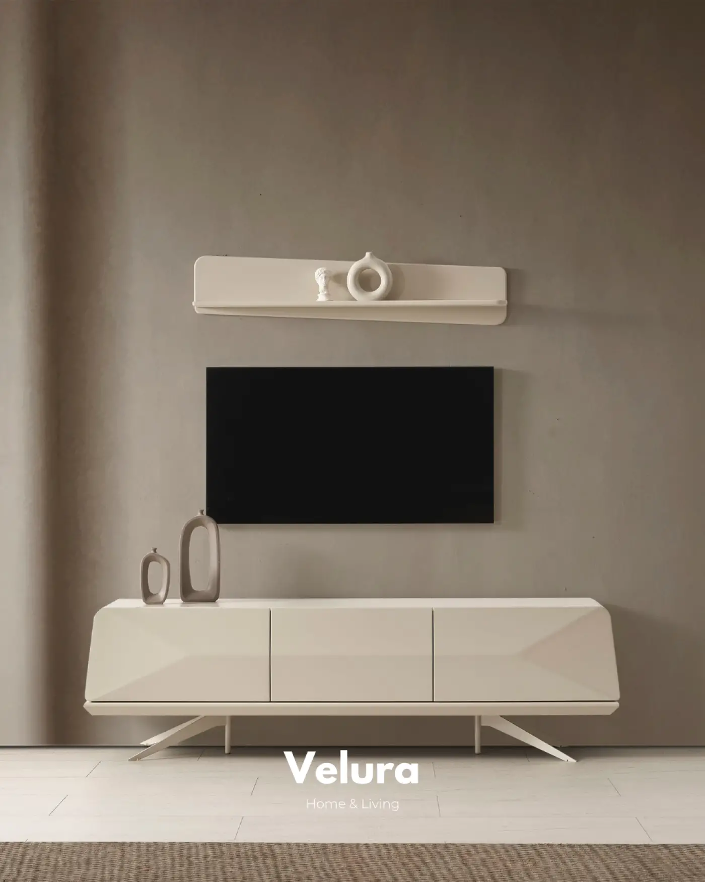 Vakko Tv Ünitesi Krem Modern Model