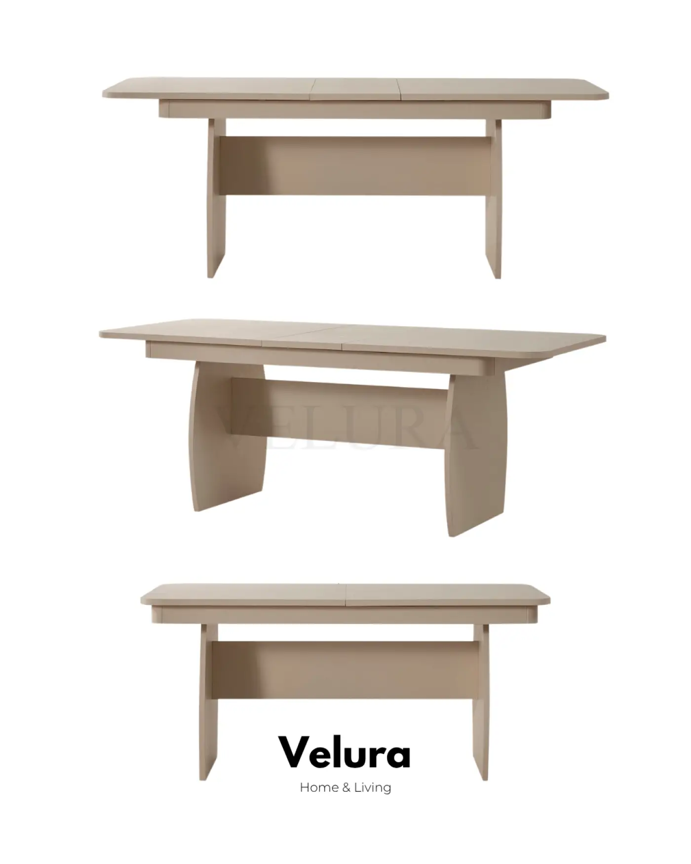 Eylül Yemek Masası 165 + 40 cm açılabilir krem tasarım