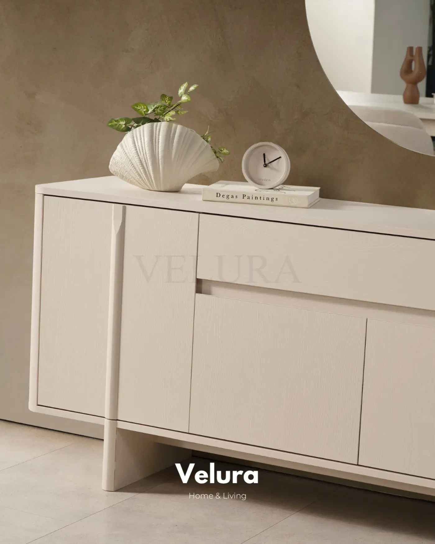 Eylül Konsol Krem modern yemek odası konsolu