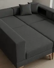 Zeri Antrasit  Puzzle Modüler Köşe Koltuk Takımı