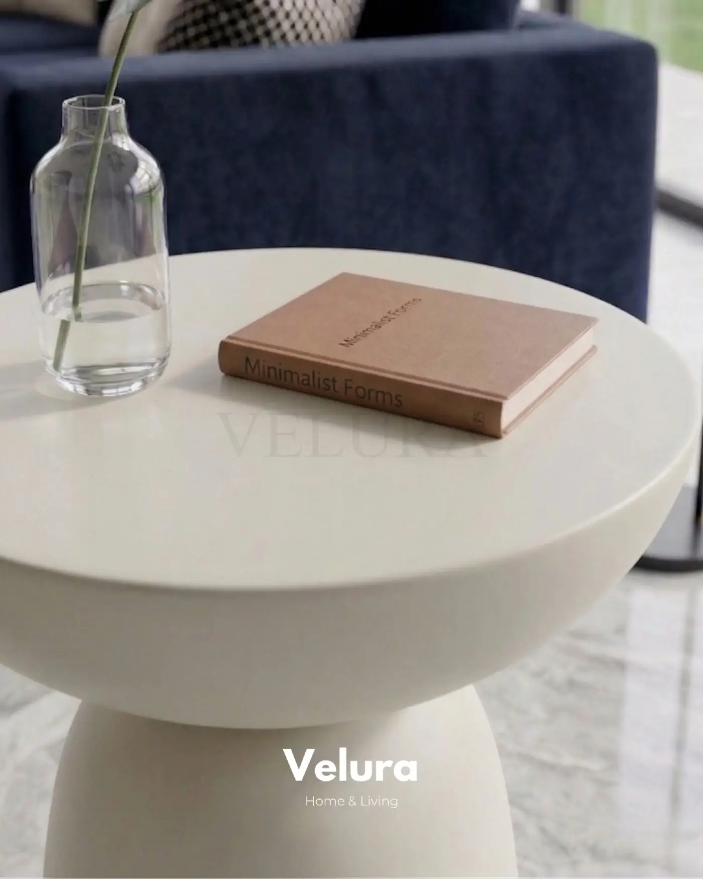 Zonya Yan Sehpa Krem modern yan sehpa modeli