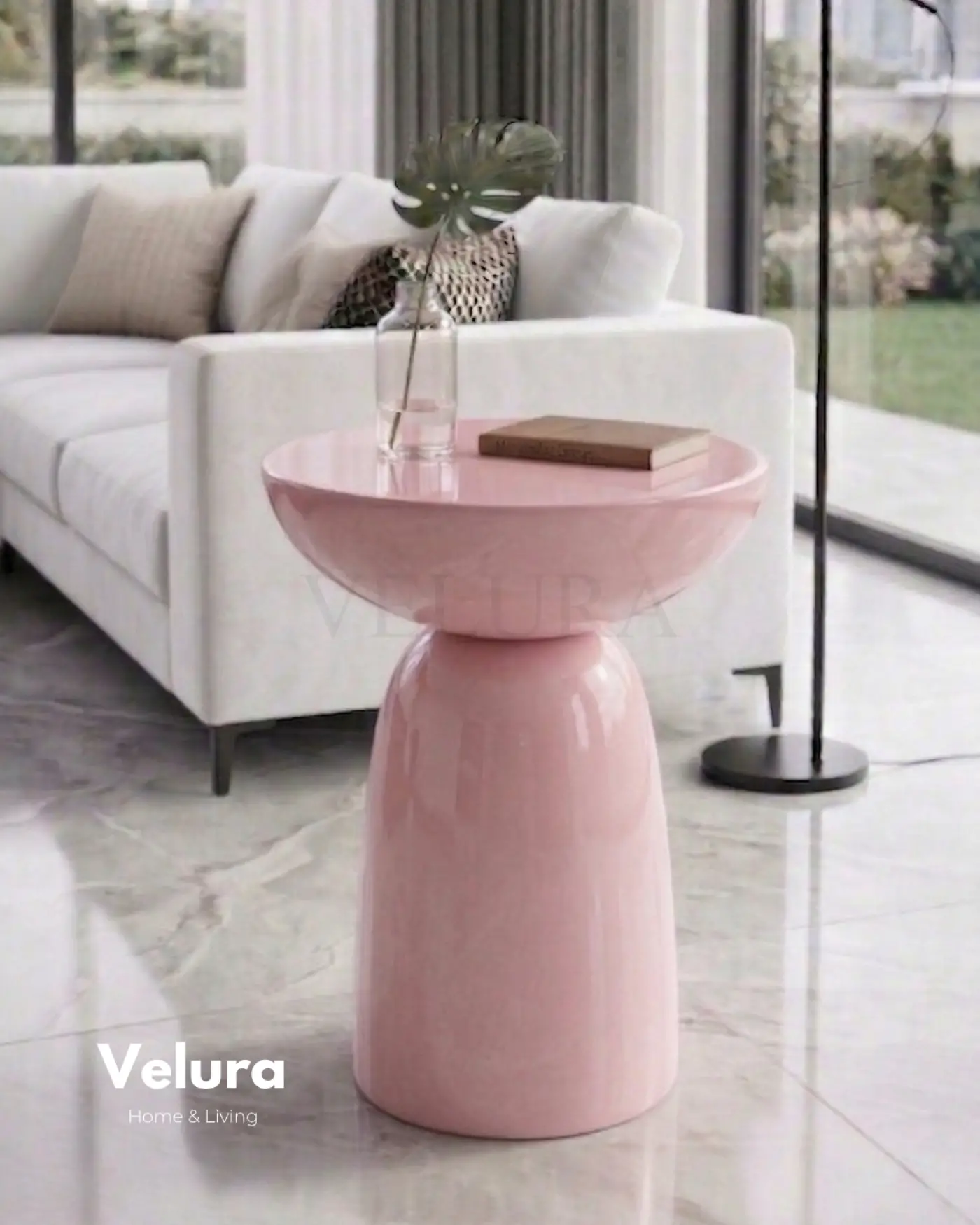 Zonya Yan Sehpa Pembe modern yan sehpa modeli