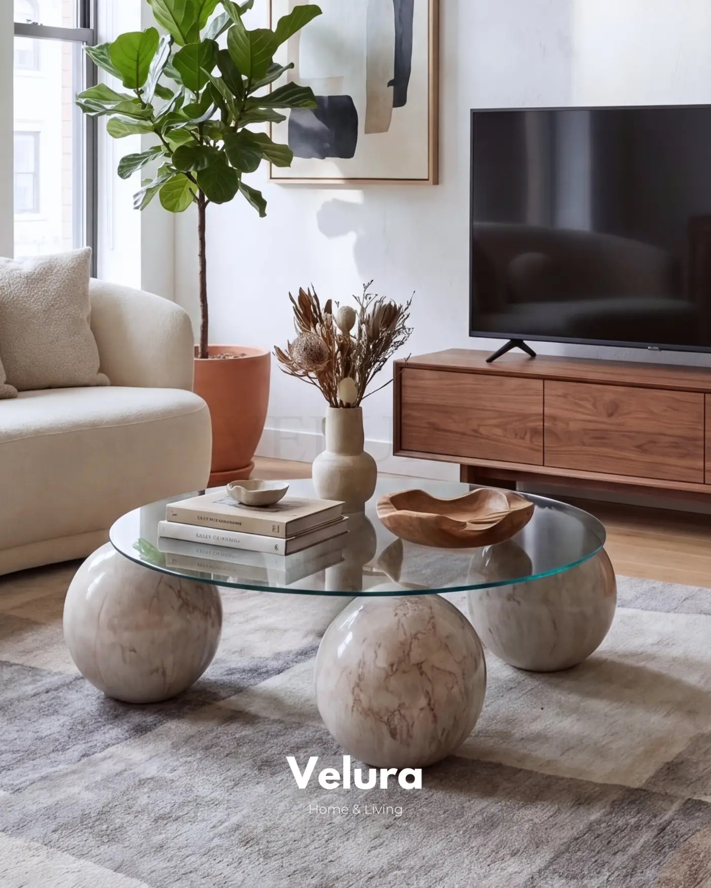 Pleks Mermer Yuvarlak Şeffaf Cam Küre Orta Sehpa Küre Orta Sehpa Pleks Mermer Yuvarlak Şeffaf Cam Modern Tasarım