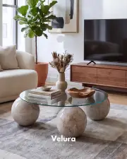 Küre Orta Sehpa - Pleks Mermer - Yuvarlak - Şeffaf Cam Küre Orta Sehpa - Pleks Mermer - Yuvarlak - Şeffaf Cam