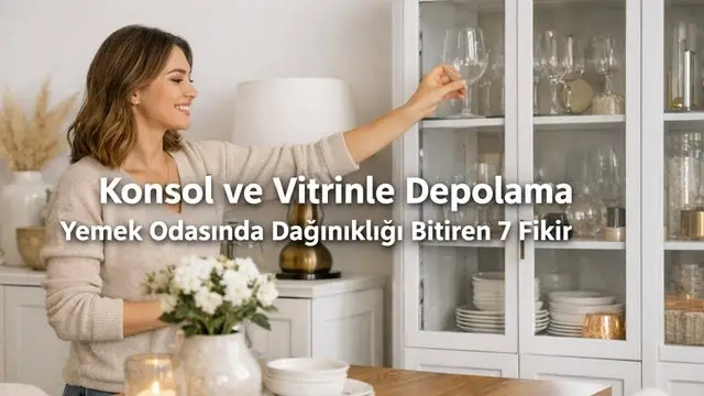 Konsol ve Vitrinle Depolama: Yemek Odasında Dağınıklığı Bitiren 7 Fikir
