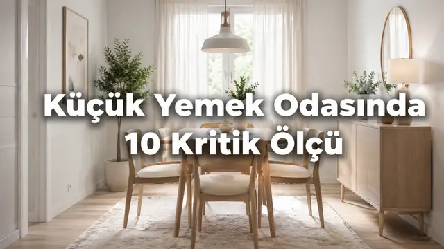 Küçük yemek odası Dekorasyonu: Yemek odası takımı seçerken 10 kritik ölçü