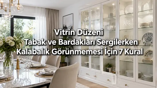 Vitrin Düzeni: Tabak ve bardakları sergilerken 'kalabalık' görünmemesi için 7 kural