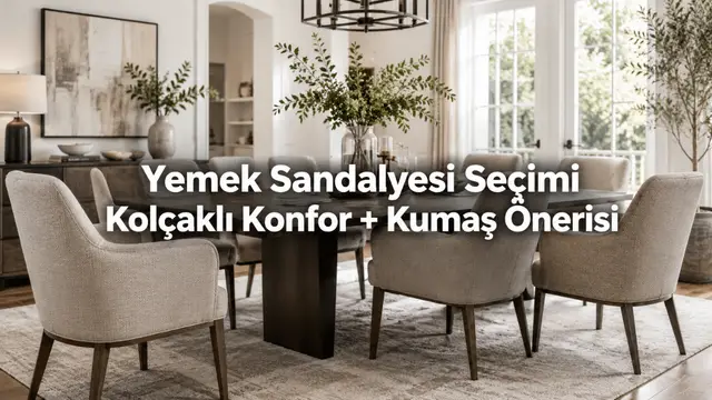 Yemek Sandalyesi Seçimi: kolçaklı sandalye için konfor testi + kumaş önerisi