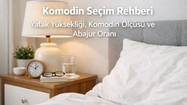 Komodin Seçim Rehberi: Yatak yüksekliği, komodin ölçüsü ve abajur oranı (hatalar listesi)