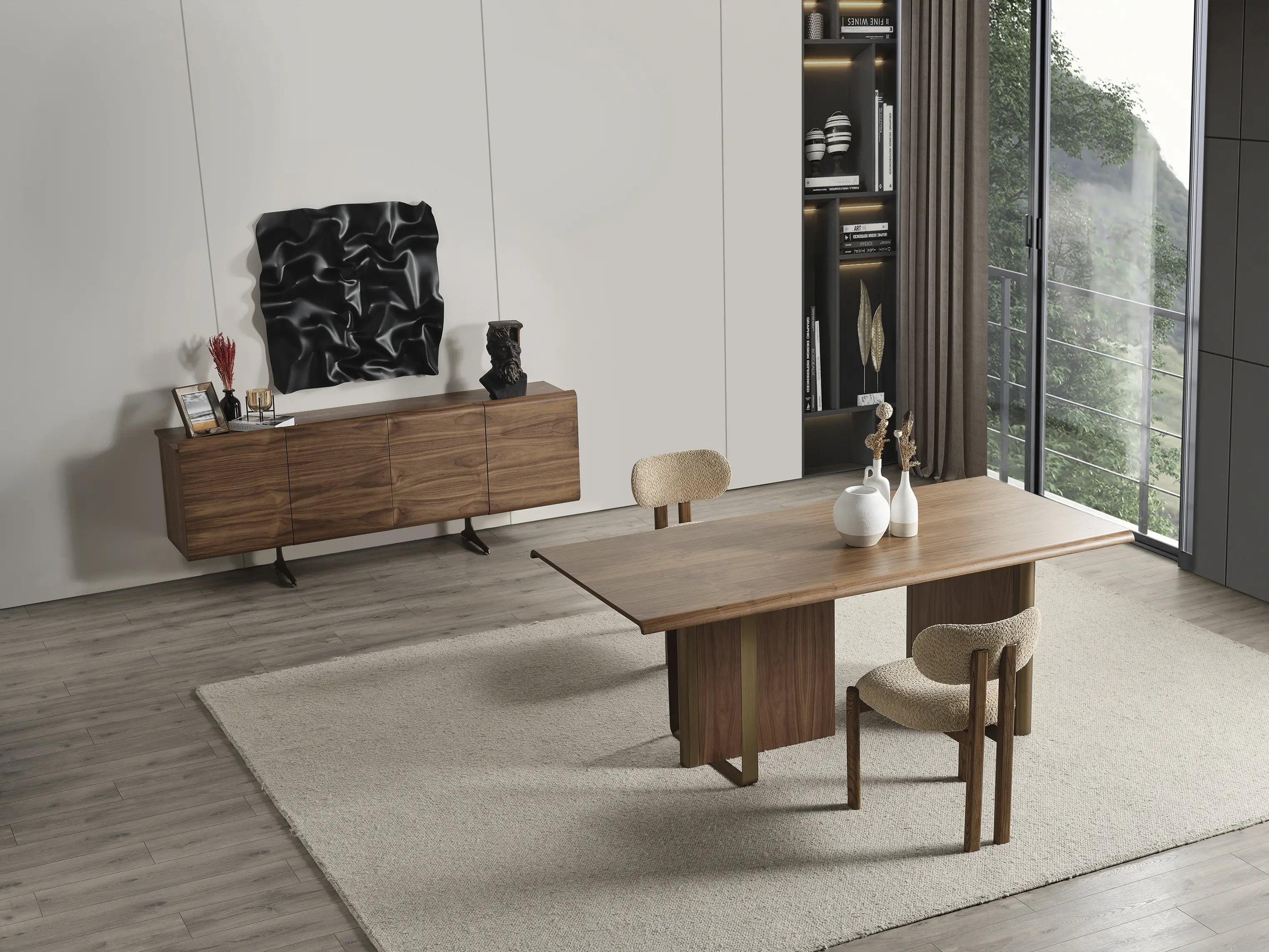 Modern Ceviz Yemek Masası Efsun yemek masası