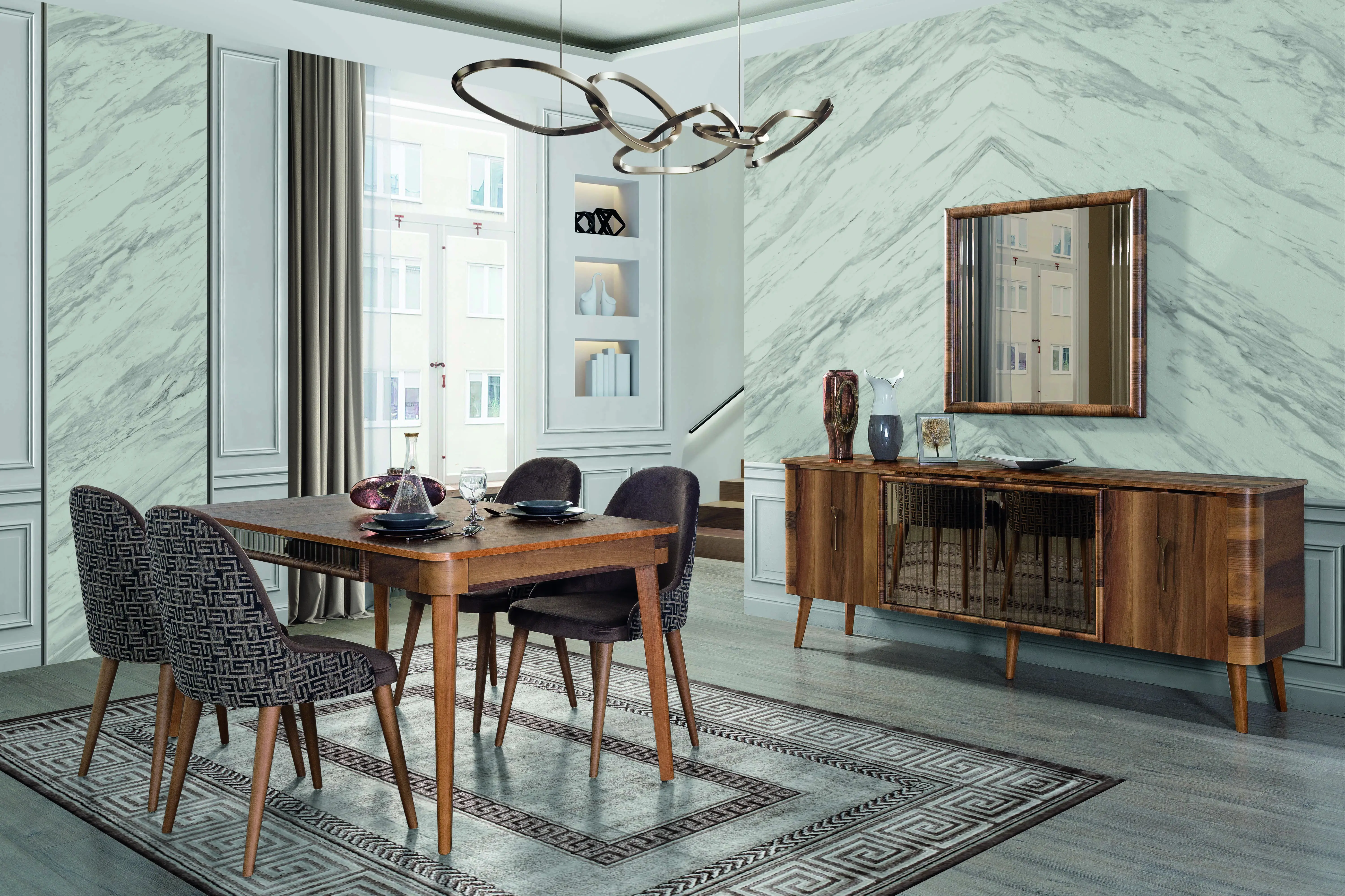 Velura Home Yerden Yüksek Konsol Modeli modern yemek odası konsol tasarımı