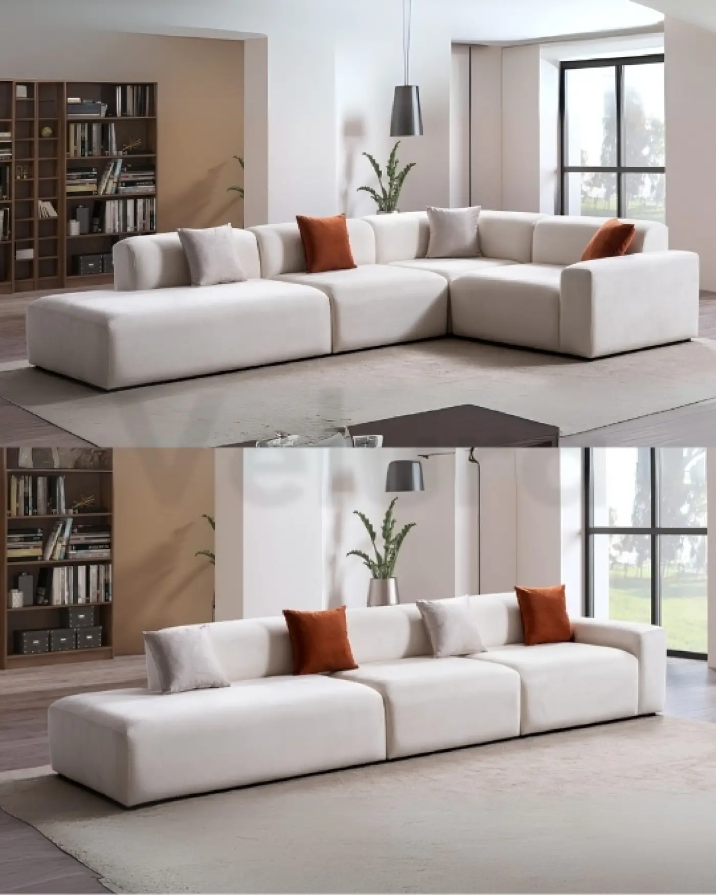 velura home beyaz köşe koltuk