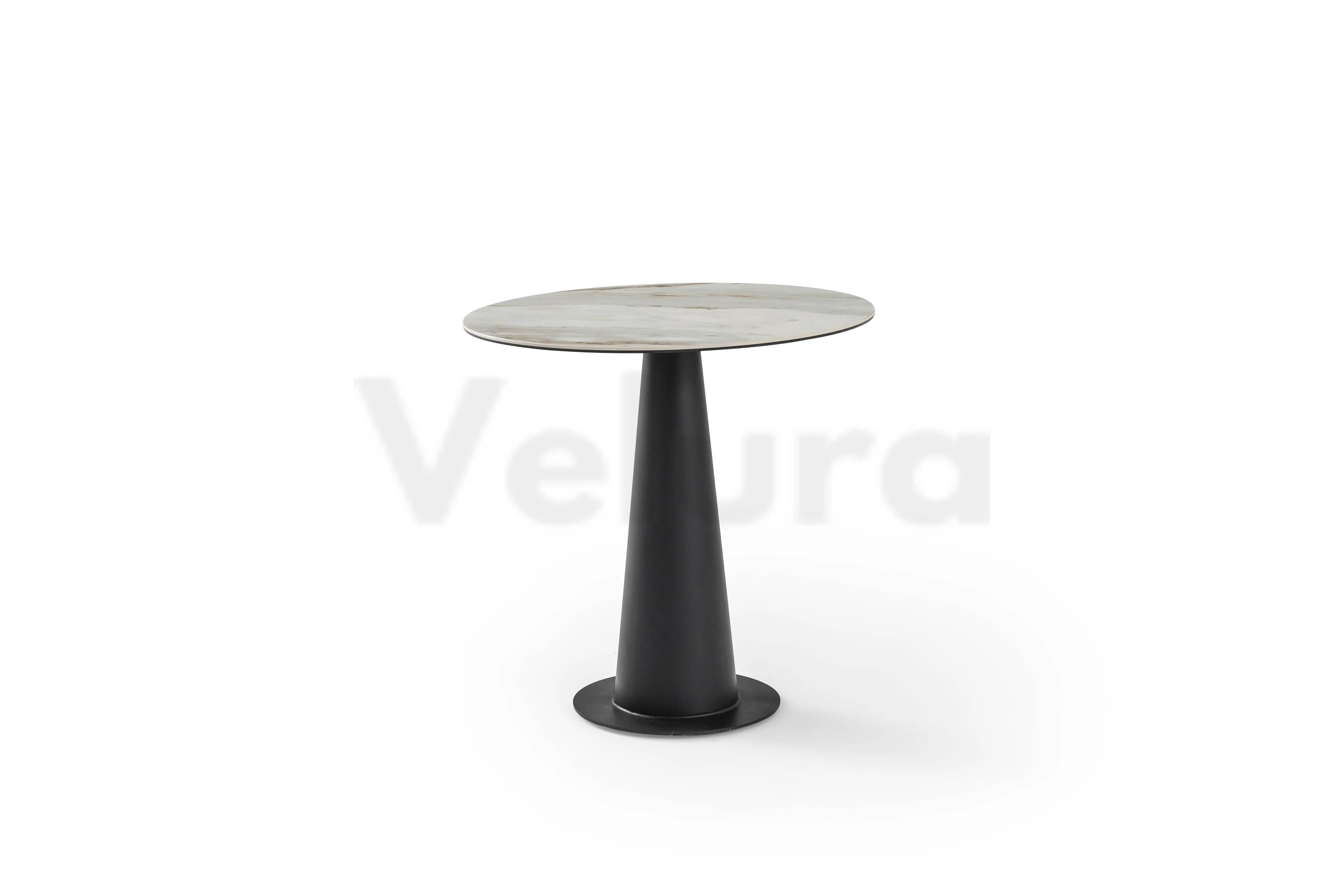 Krem Seramik Yuvarlak Sehpa Sole Cone Black krem seramik yan sehpa