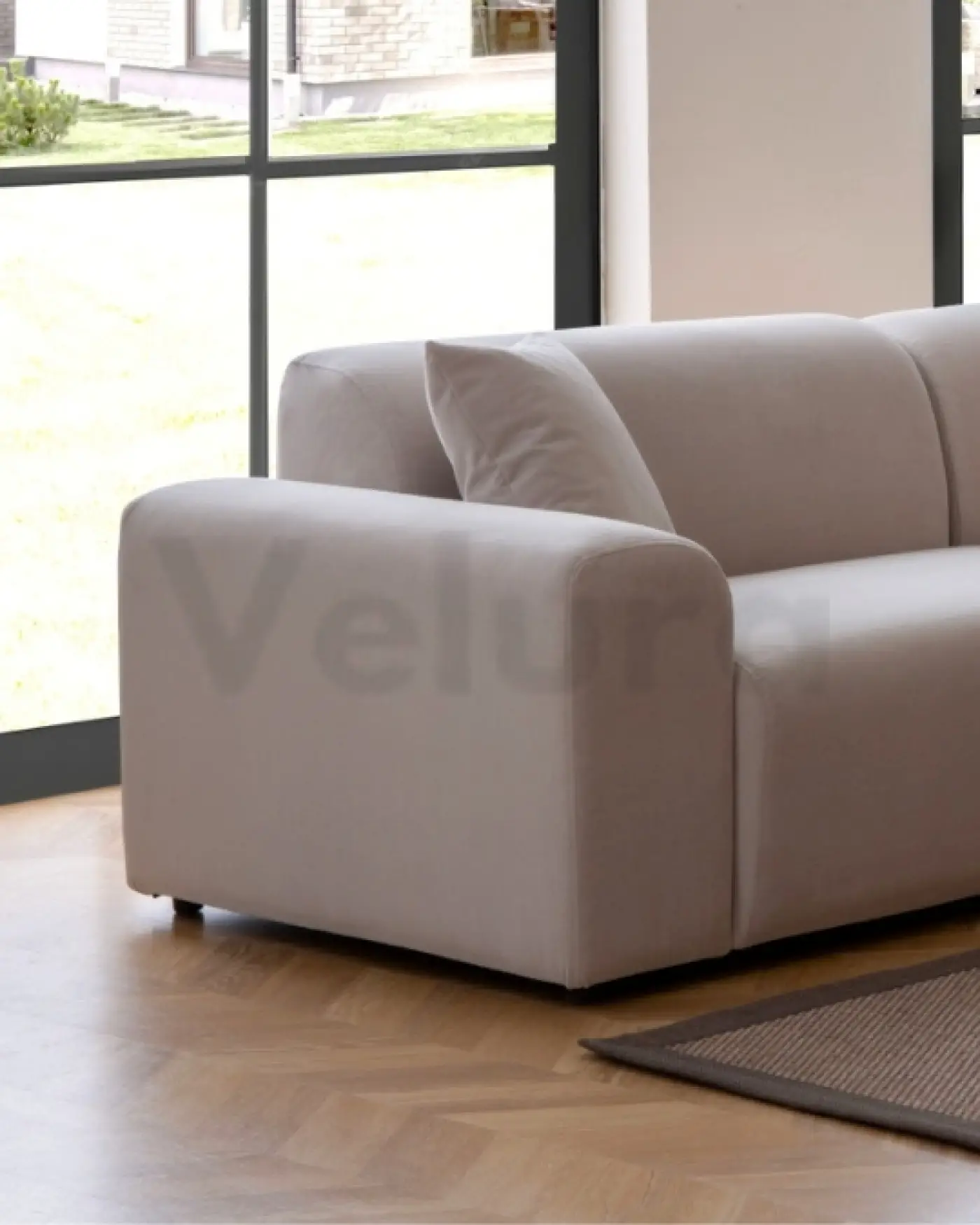 velura home beyaz köşe koltuk