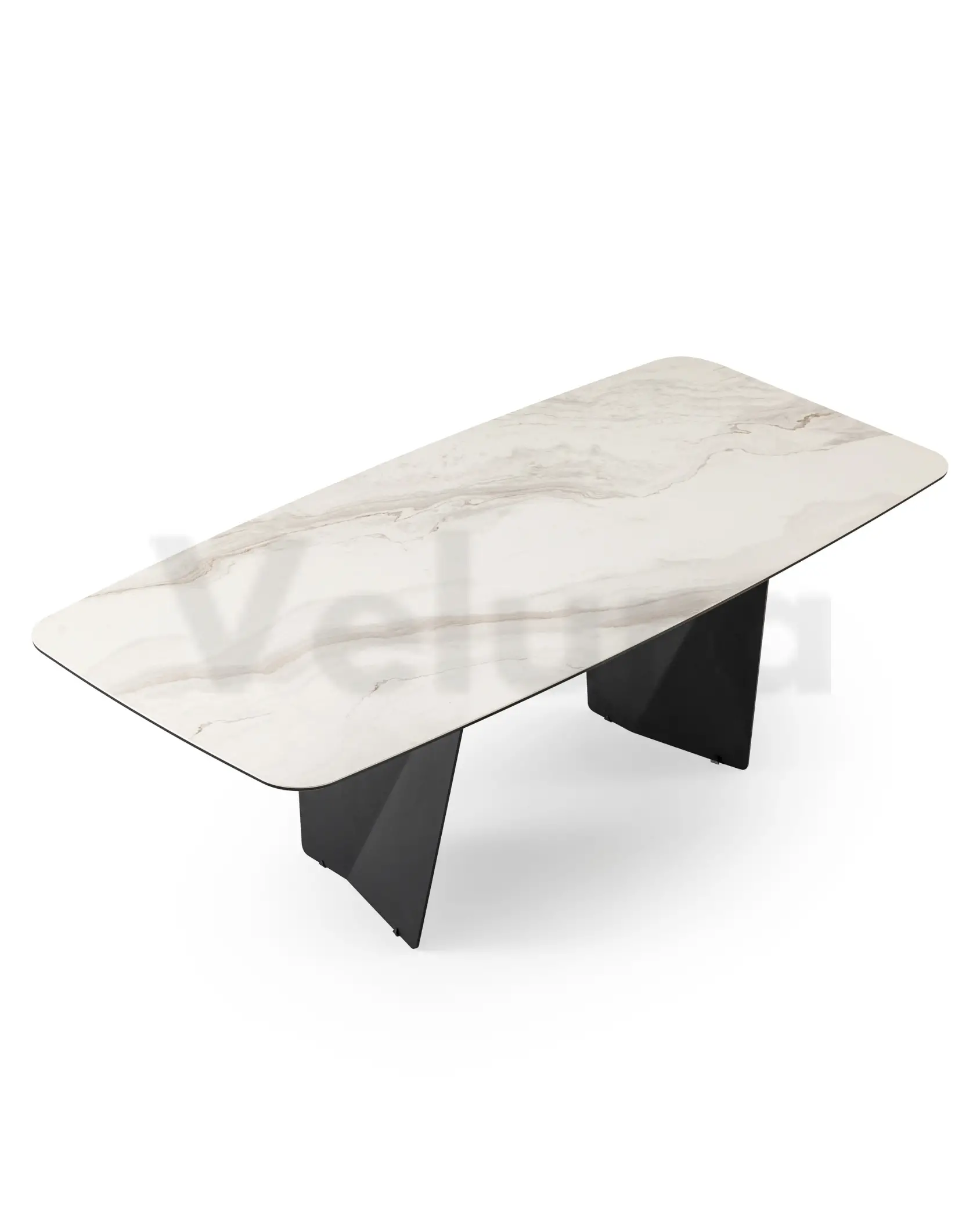 ZLuna Deco Yemek Masası v04 Modern siyah ayaklı yemek masası